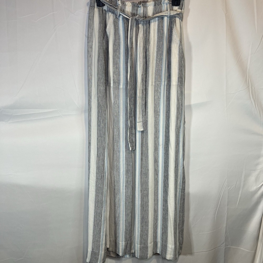 Splendid Women's Small linen‎ viscose blend striped maxi skirt MSRP $168